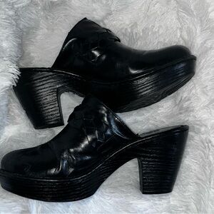 Born leather clogs